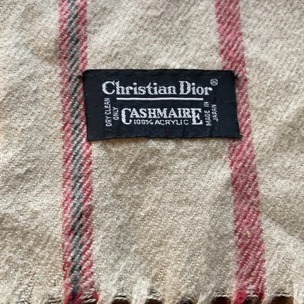 Christian Dior 100% Acrylic Striped Scarf